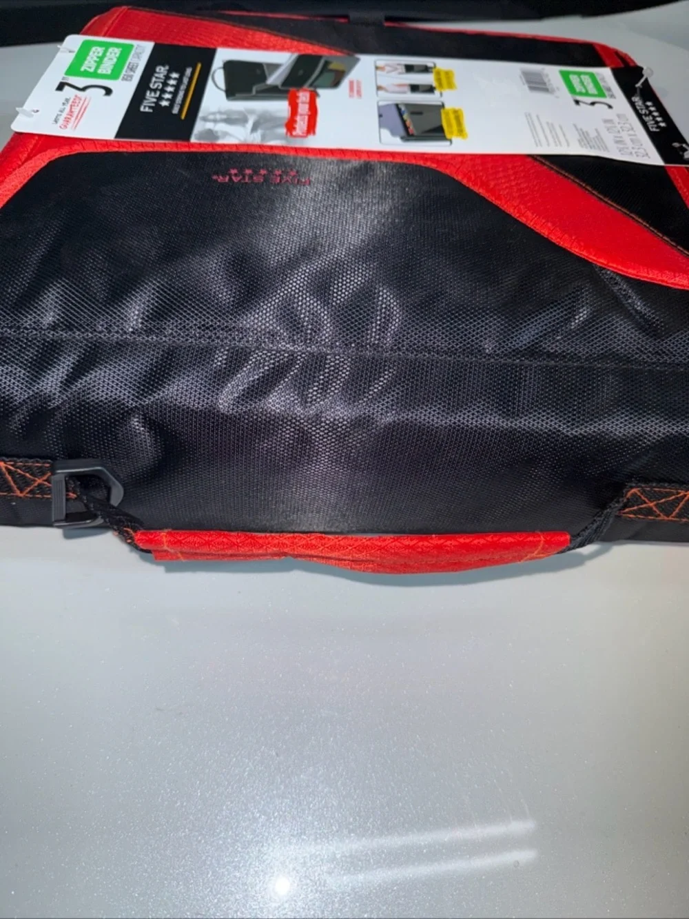 Five Star 3 Inch 3-ring Zipper Binder ▪︎ Red And Black NWT